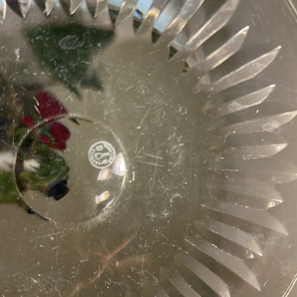 Set of Four Clear crystal baccarat Plates read all 7.5" - Picture 6 of 6